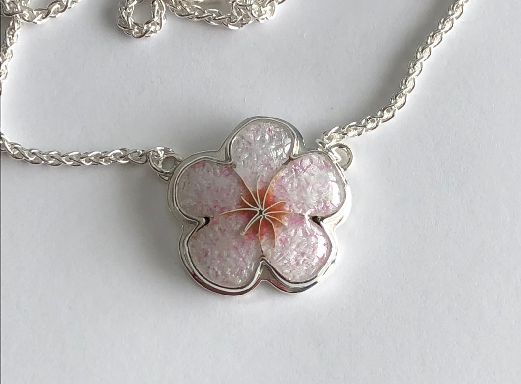 Cherry Blossom Cloisonne enamel pin/pendant