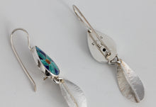 Load image into Gallery viewer, Aqua Floral Earrings
